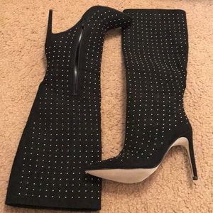 Guess black studded boots BRAND NEW